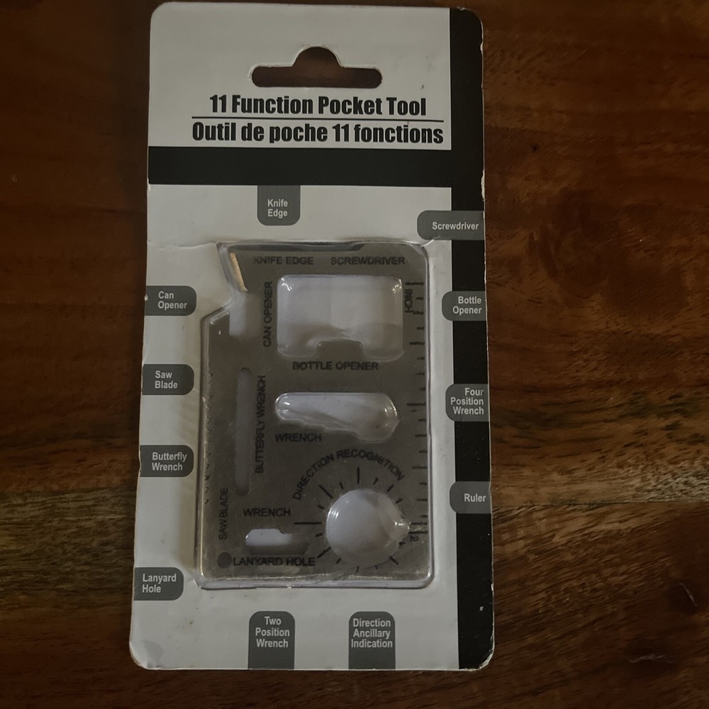 11-Function Pocket Tool Multiple Use Survival Tool, NIP