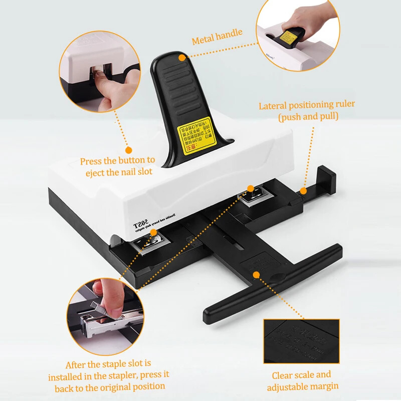 50ST Double Row Heavy Duty Stapler Double Head Universal Binding Machine