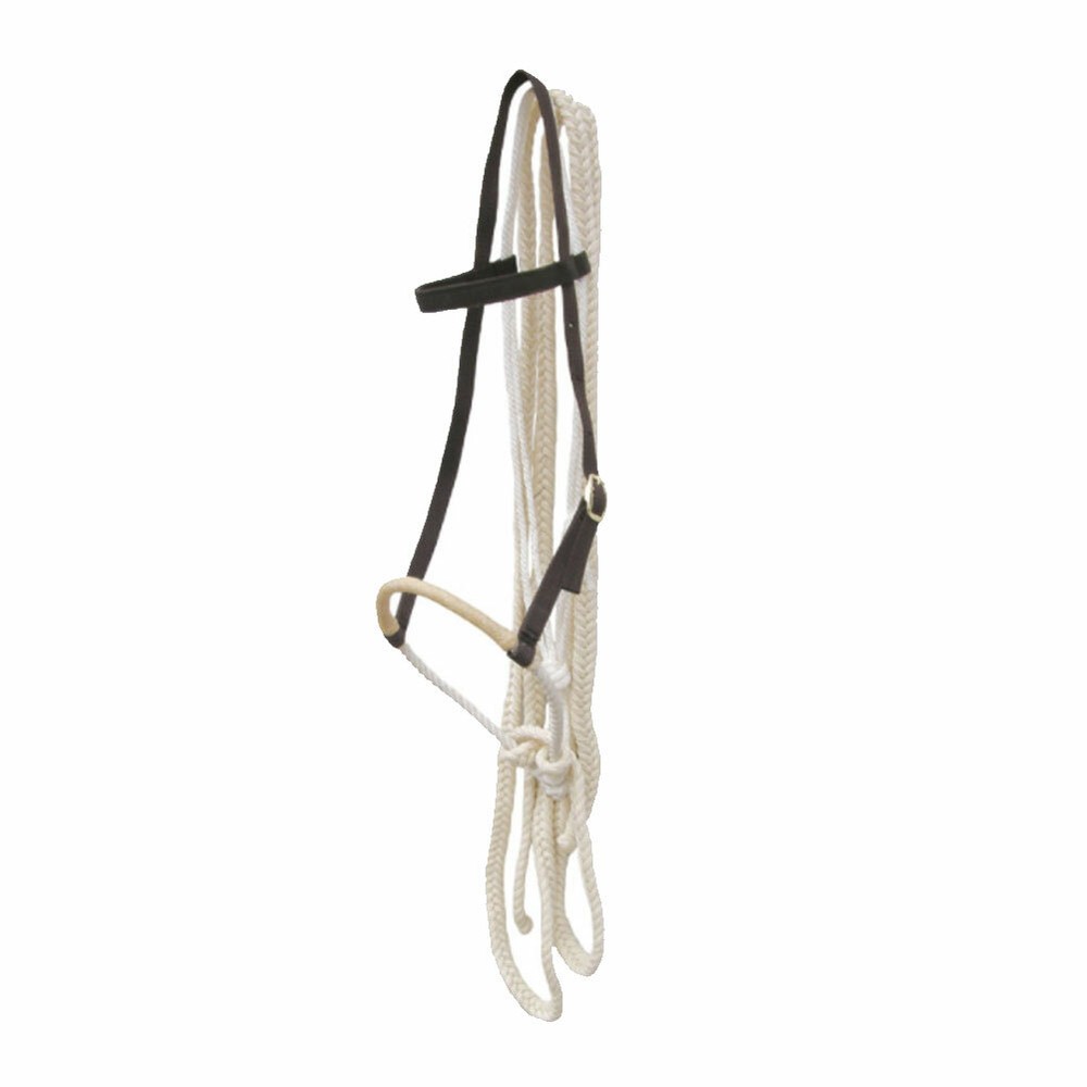 MUSTANG Brown Breaking Bridle Hackamore (8162)
