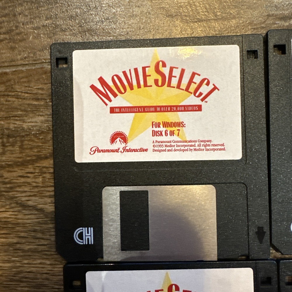 Movie Select For Windows By Paramount Interactive 3.5 Media 7/7 Complete