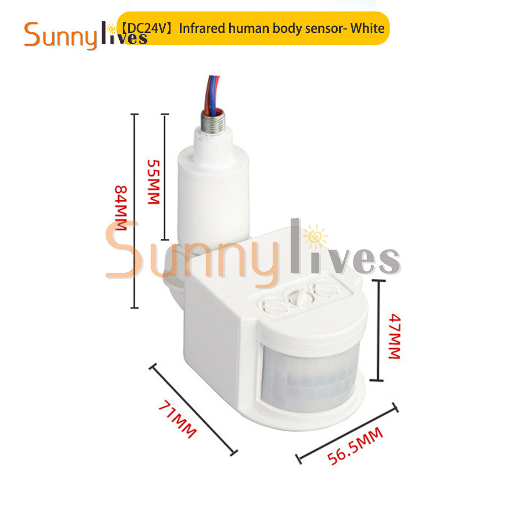 DC12V/24V Motion Sensor Infrared PIR Movement Detector Sensor Light Switch US