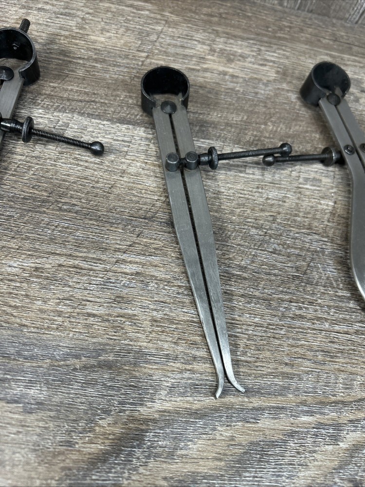 Set of 6” Spring Caliper Inside & Out | Spring Divider Tool Set (3)