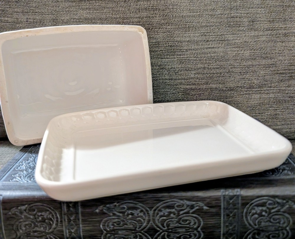 THL White Covered Butter Dish