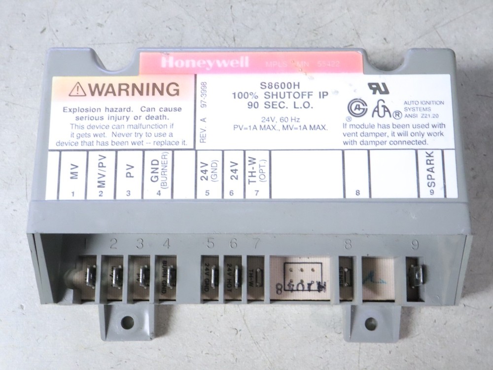Honeywell S8600H Pool/Spa Furnace Ignition Control Module