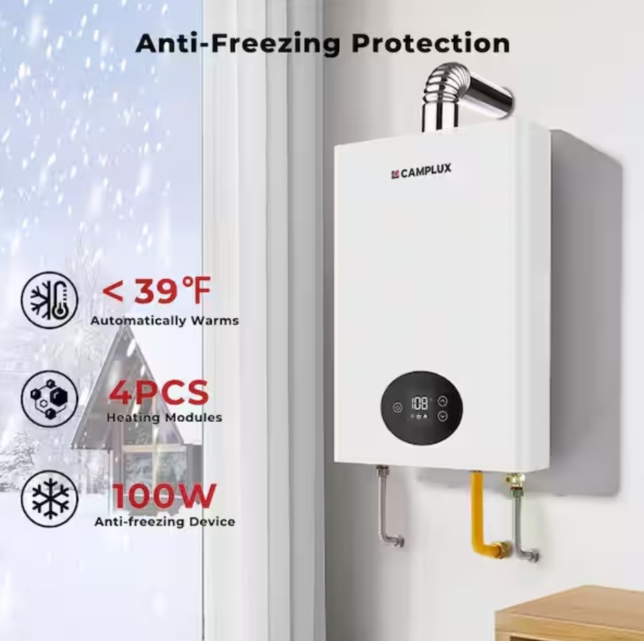 CAMPLUXClimatech 3 2.64 GPM68,000BTUIndoor PropaneTankless Water Heater Cx264wlp