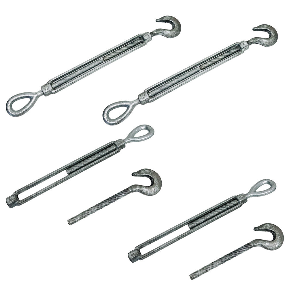 1/2" x 9" Turnbuckle HOOK EYE Pulley Galvanized Drop Forge 1/2" x 9" 4 PC