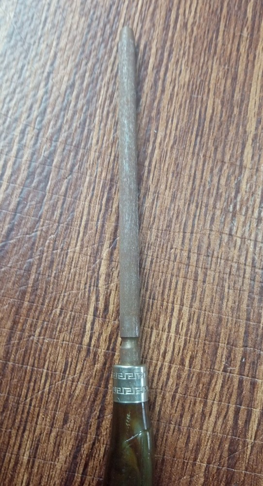 Vintage 12 " Knife Sharpener With Bakelite Handle