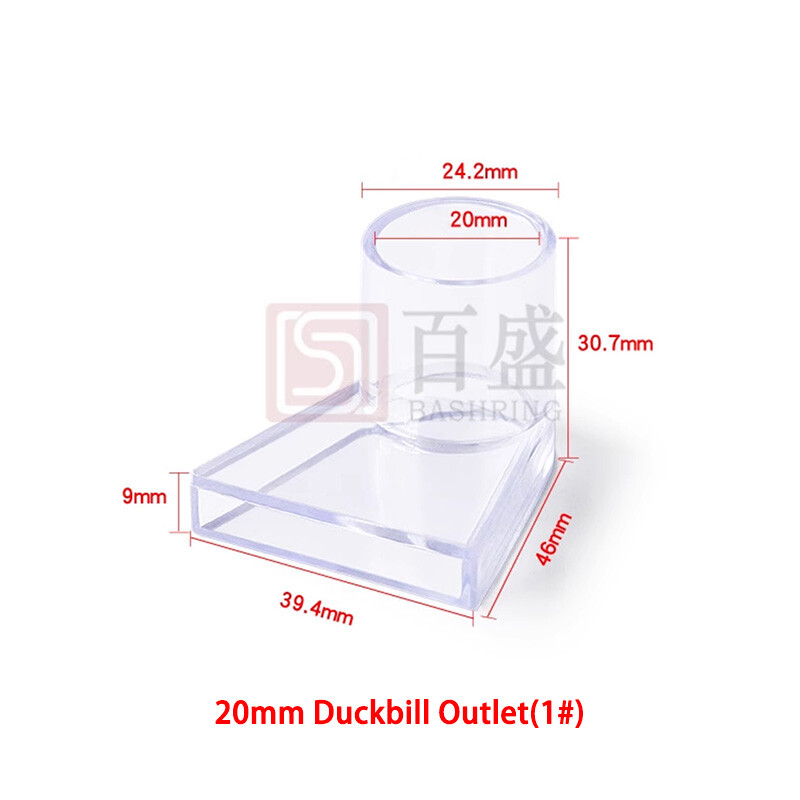 Transparent Triangular Duckbill Fish Tank PVC Duckbill Outlet Pipe Accessory