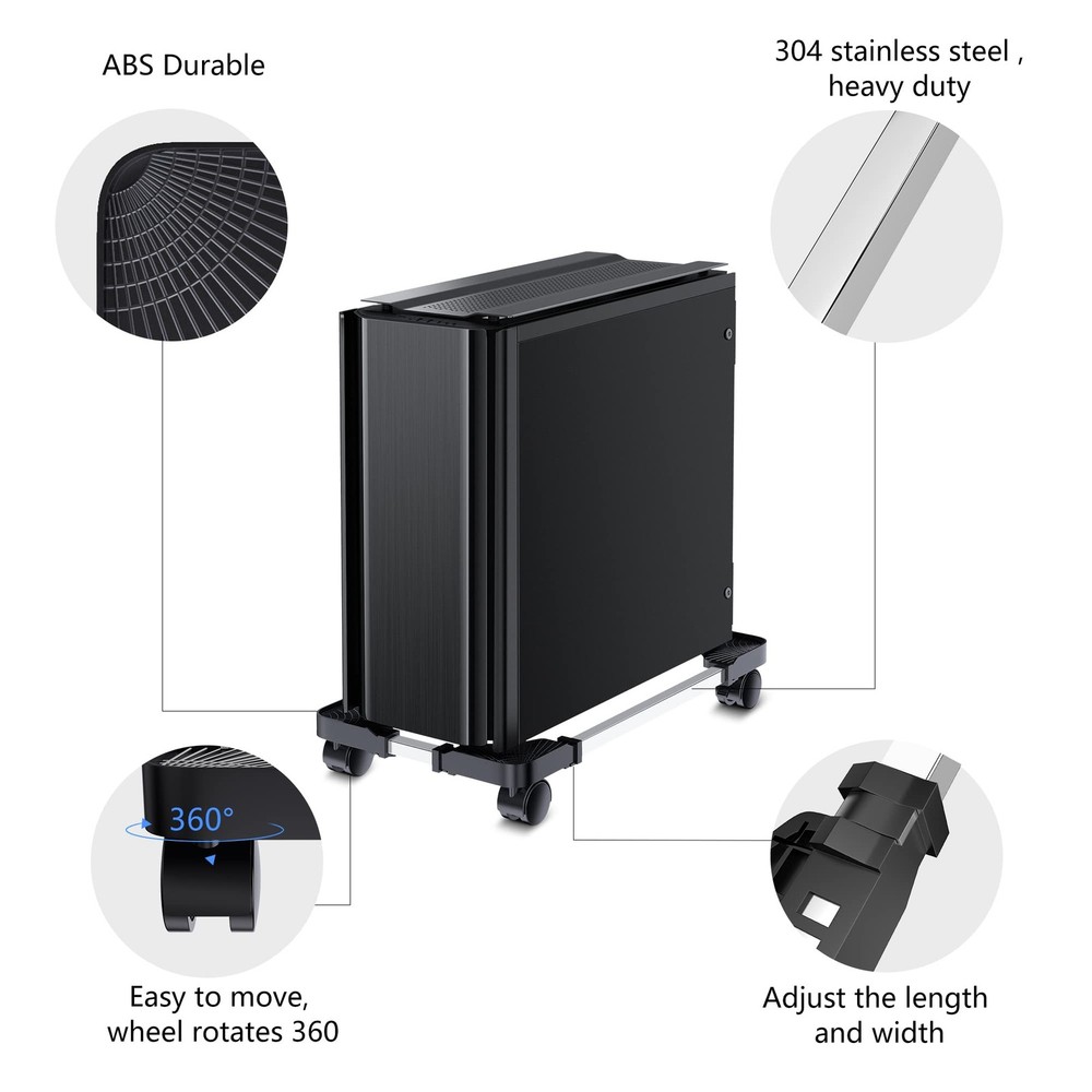 Computer Tower Stand - Adjustable PC Stand for Most Desktop