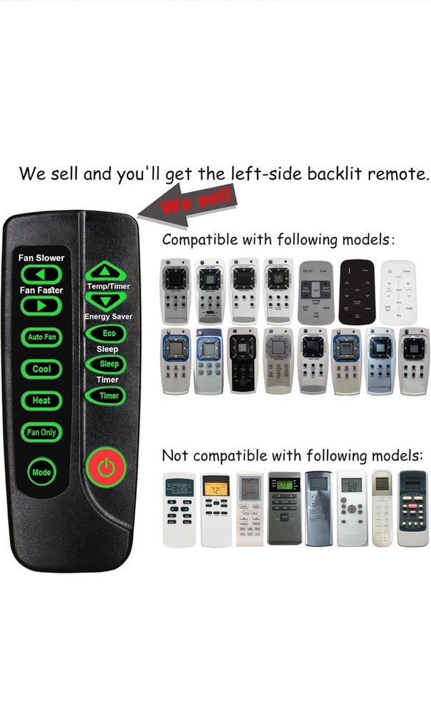 Replacement Frigidaire AC Remote Control - Compatible with 22+ Models