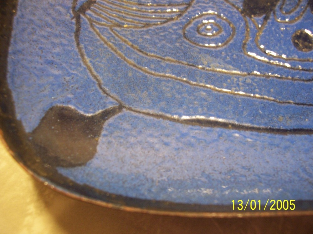 Unique Abstract Enamel On Copper Plate