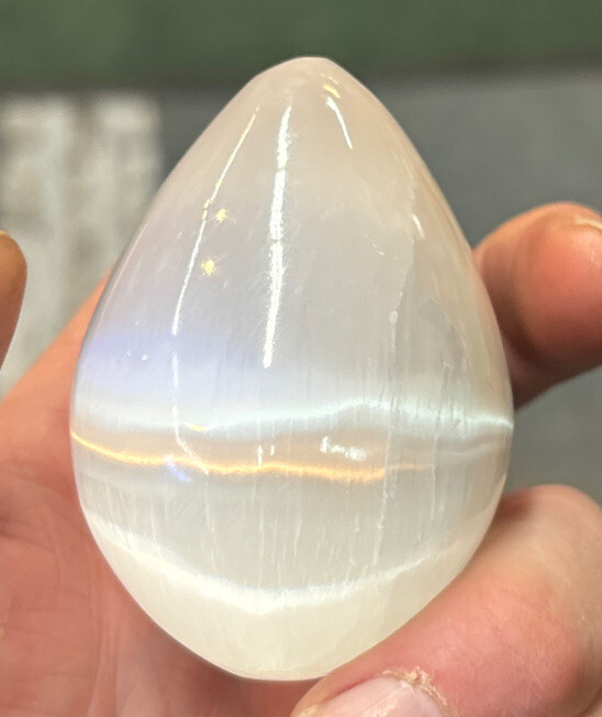 Selenite Polished 3" Egg with Stand
