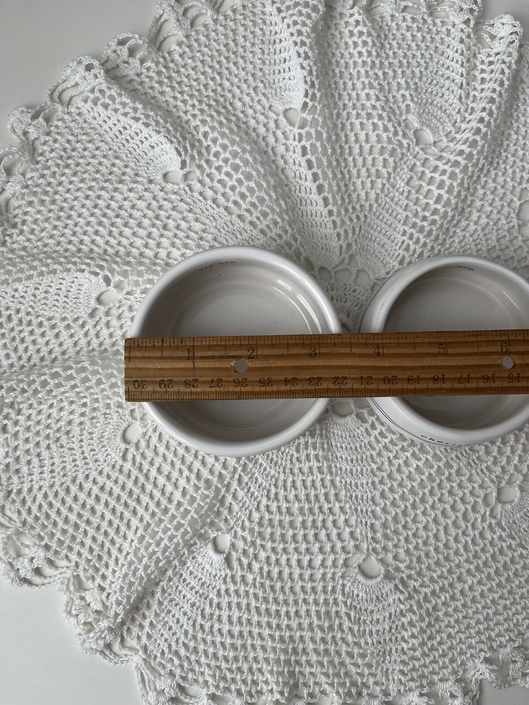 Amylee Weeks-2 Ceramic Measuring Cups 1/3 & 1/2 Cherished & Blessed W/Butterfly