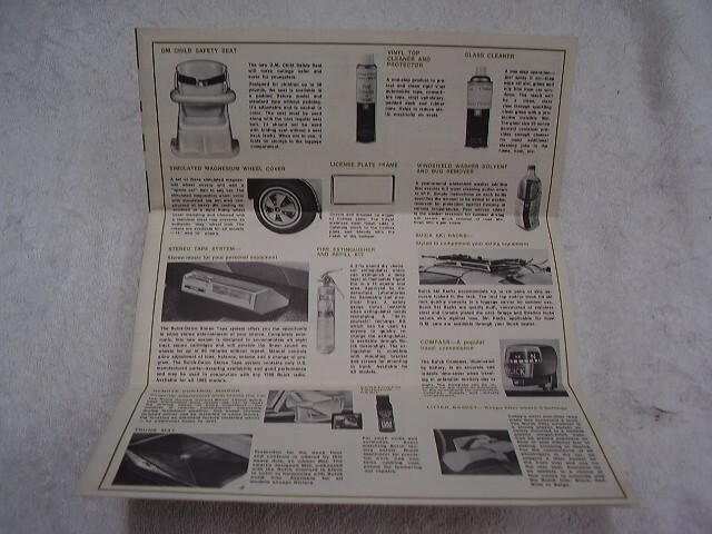 1969 BUICK ACCESSORIES FOLDER ORIGINAL