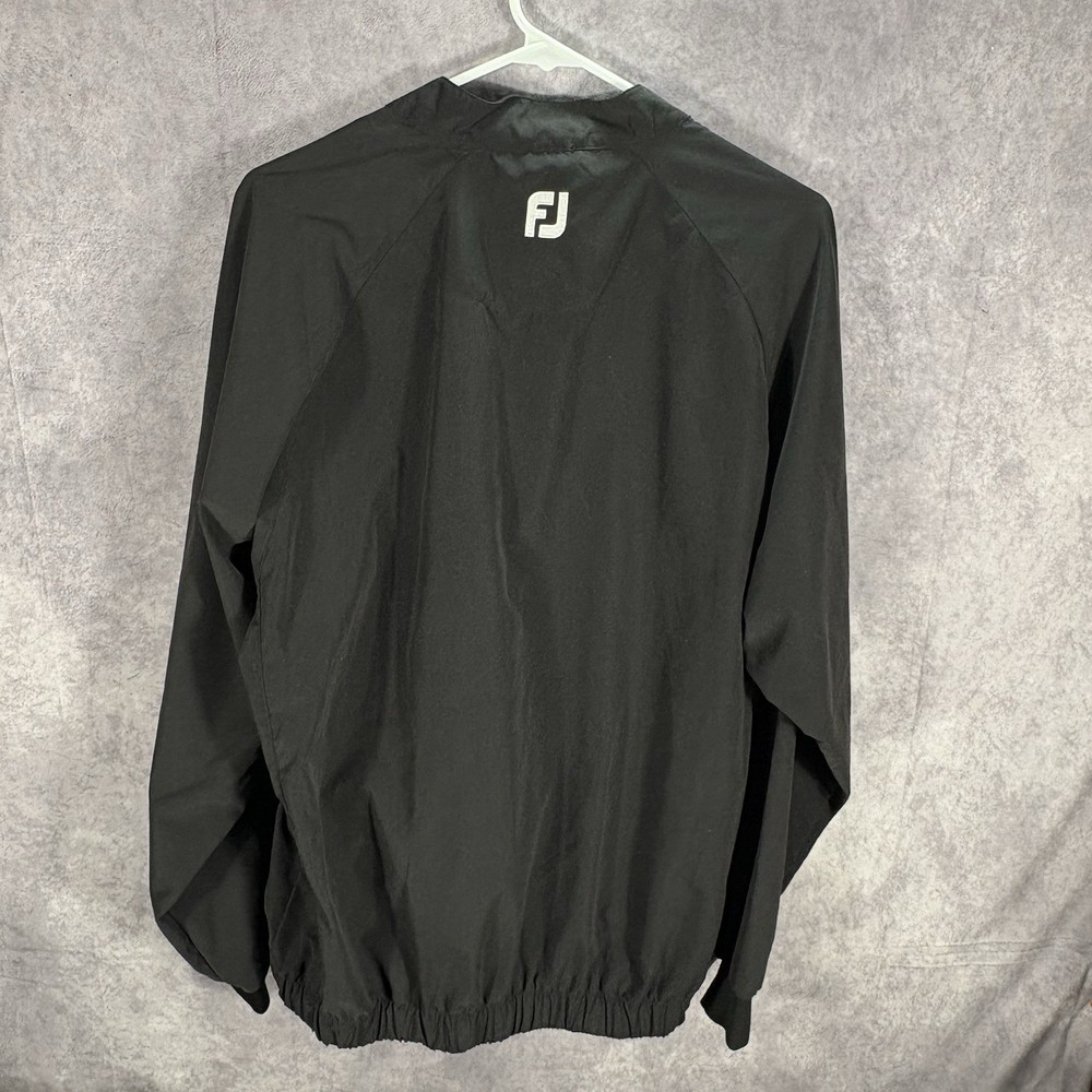 Footjoy Jacket Mens Medium Black Druid Hills Pullover 3/4 Button Long Sleeve