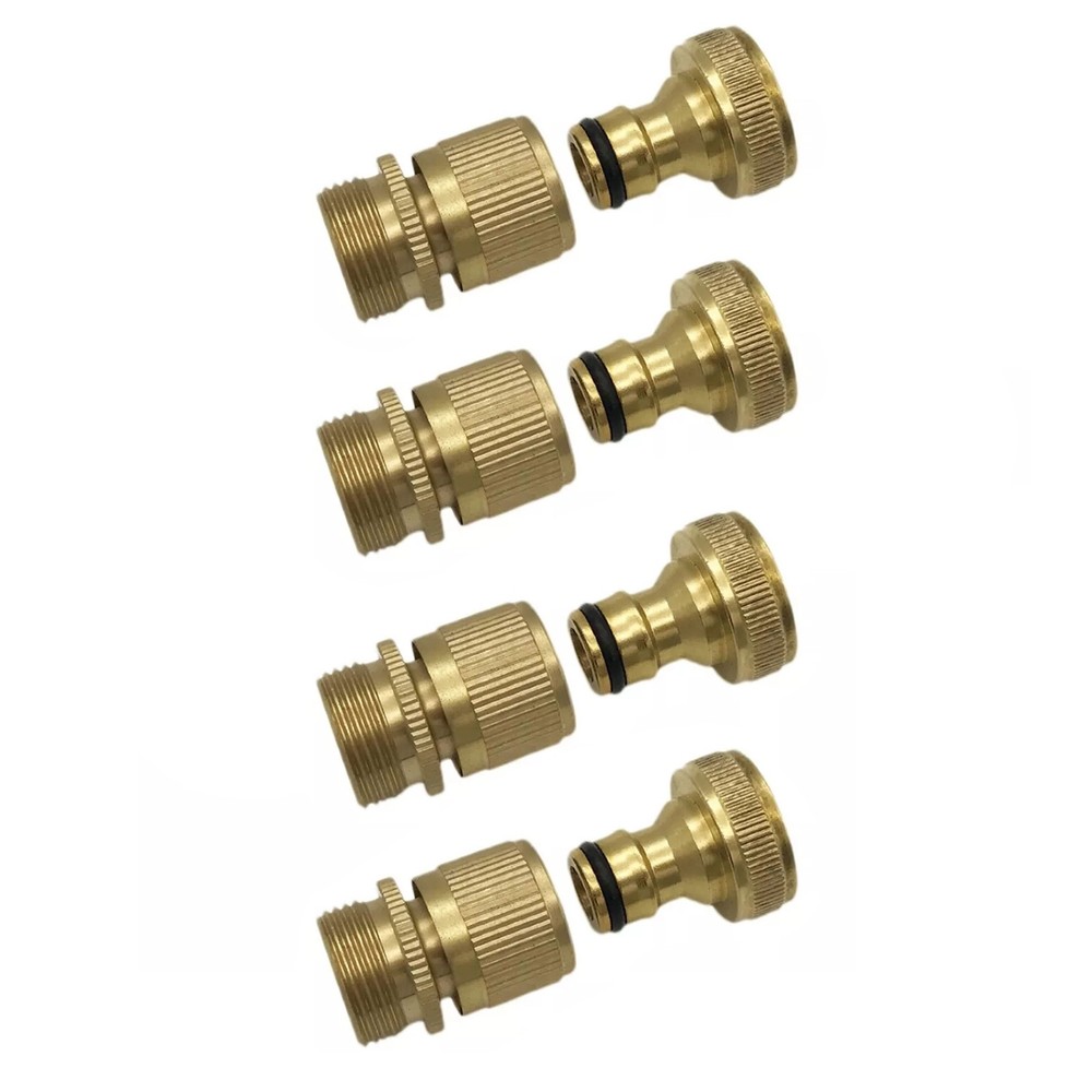 4 Pair Quick Connector About 25mm 3/4" GHT Thread Hose AdapterAssembly