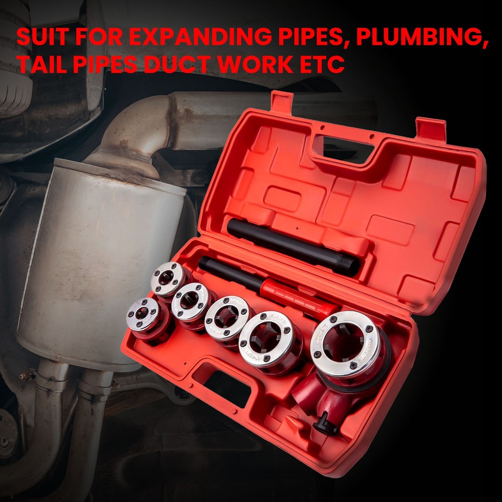 Ratcheting Pipe Threader Die Handle Hinge Plate Head Tool Kit 1/4'' 3/8''