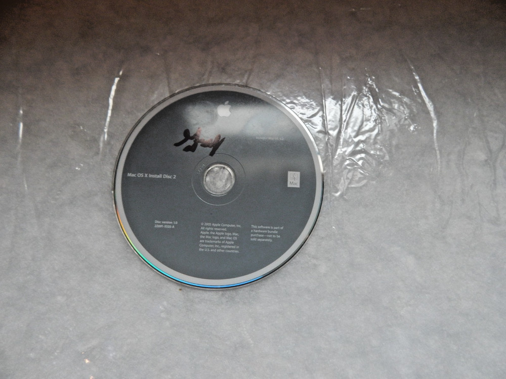 Apple Mac 2005   OS X Install Disc 2 Disc Version 1.0   2Z691-5535-A