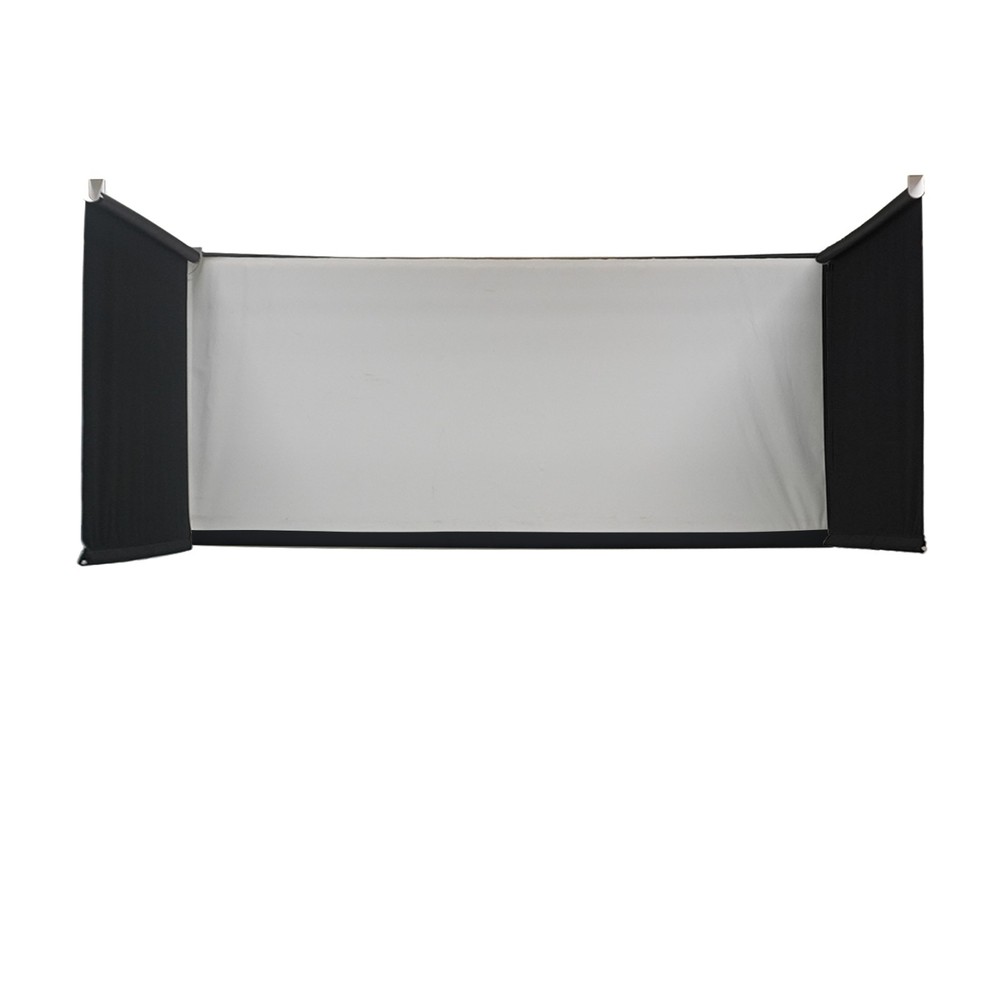 Motorized Golf Simulator Screen Enclosure for Garage Ceiling Mounted Retractabe