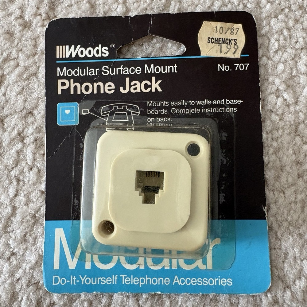 Woods Modular Surface Mount Phone Jack No. 707