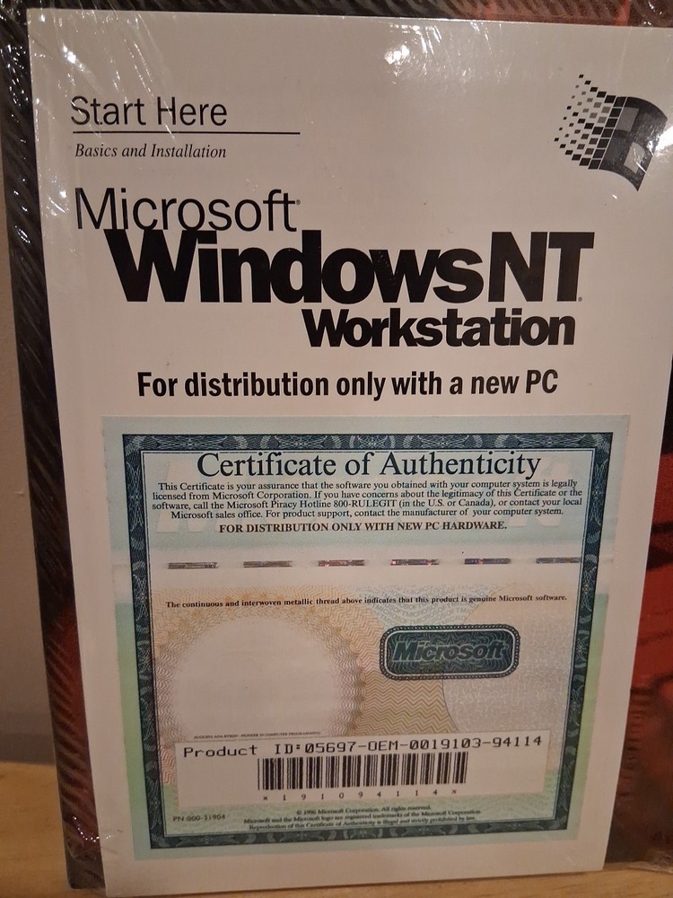 NEW Introducing Microsoft Windows NT Workstation With Compaq 4000/6000 Ref.Guide