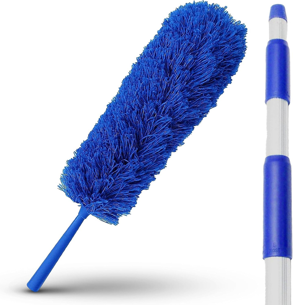 Extendable Microfiber Duster Extension Rod Ceiling Fan Duster 20 Foot Reach