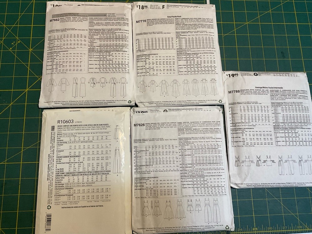 sewing pattern lot womens