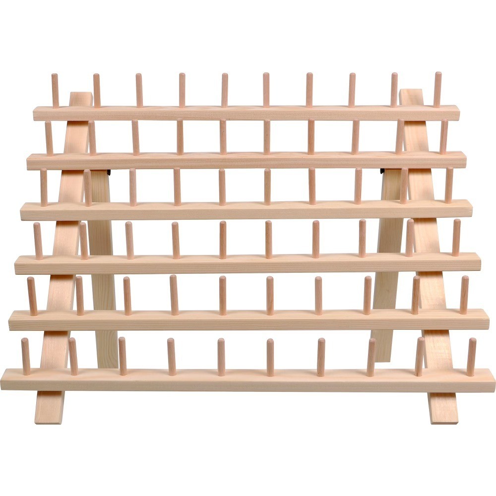 Wooden Thread Spool Rack Holder Organizer for Sewing Storage with 60 Spools