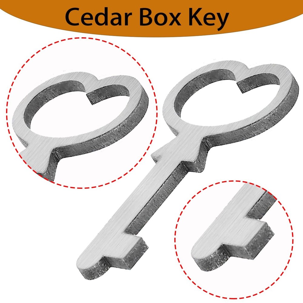 Rsoise Cedar Box Key, Replacement for Lane Mini Keepsake Boxes, Key silvery