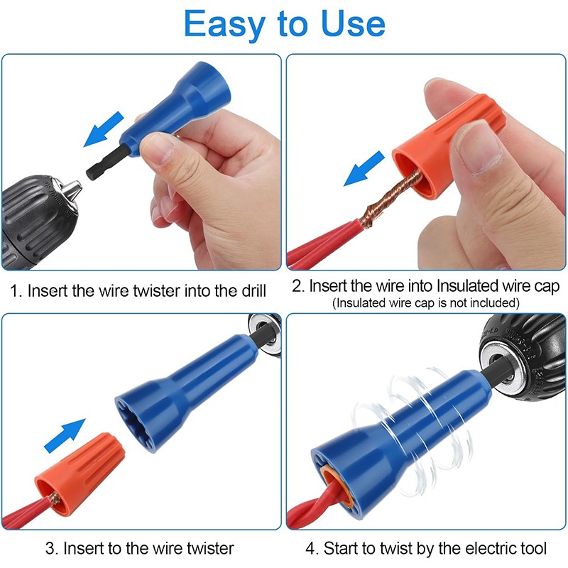 Wire Twisting Spinner Tool Wire Spin Driver Twister Nut Wire Connector Socket