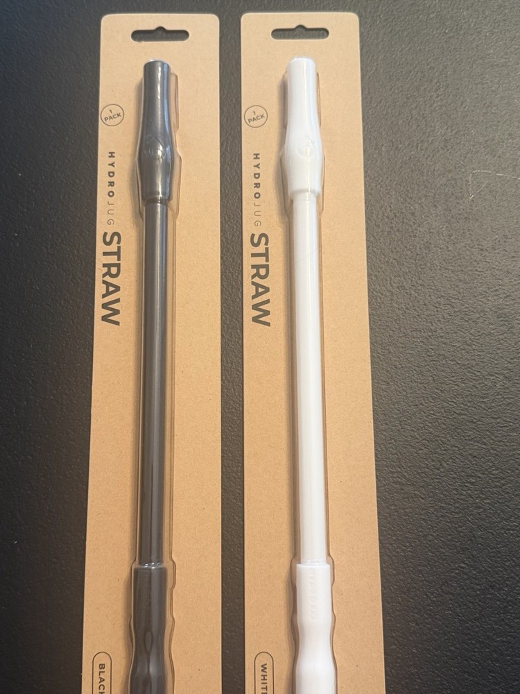 Hydrojug Replacement Straws Set Of 2 White And Black