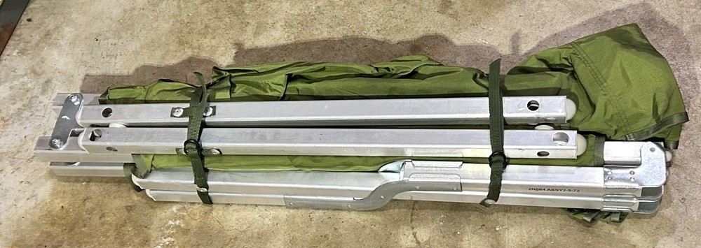 Genuine US Military Issue Compact Lightweight Foldable Aluminum Sleeping Cot
