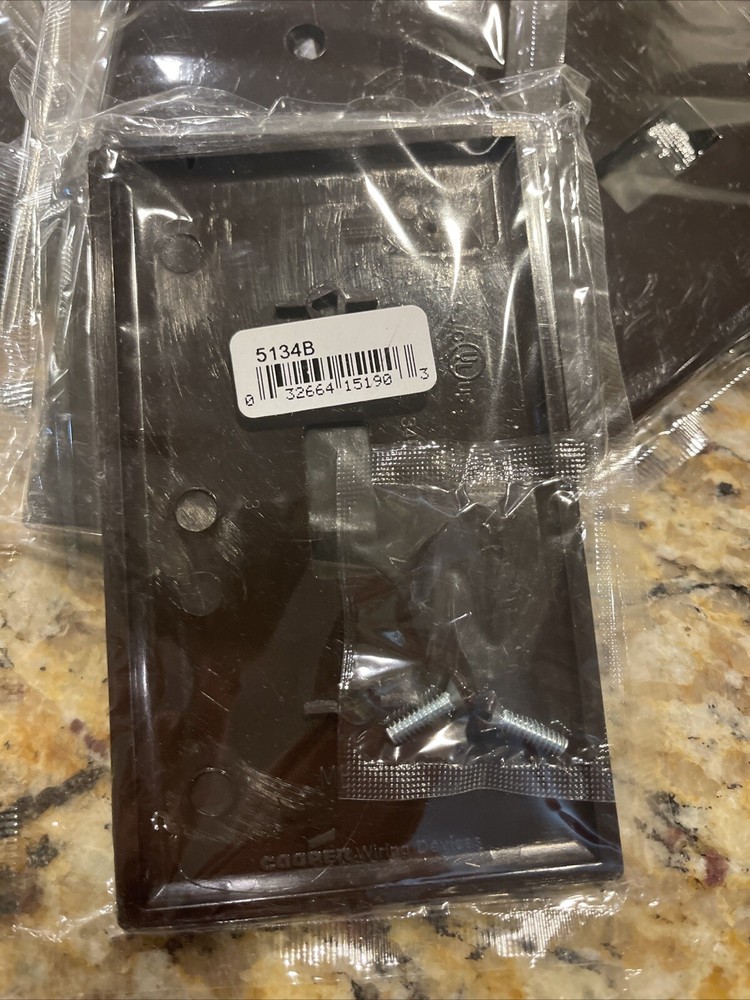 9-Cooper Brown 1-Gang Unbreakable Switch Cover Wallplate Switchplate 5134B