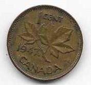 Canada 1947 Copper Penny Circulated