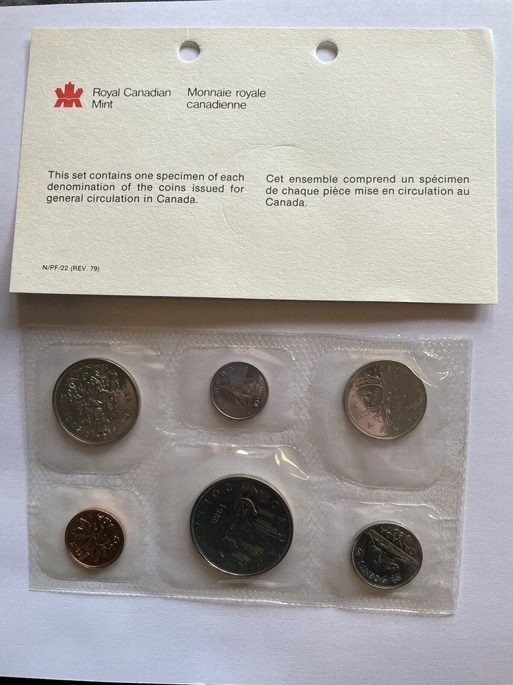 1980 Canada. 6 Coin RCM Uncirculated Envelope Set.