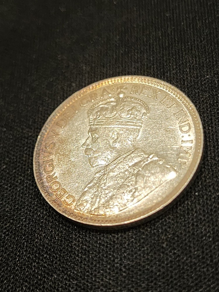 1919 Canada 25 Cents Silver Coin