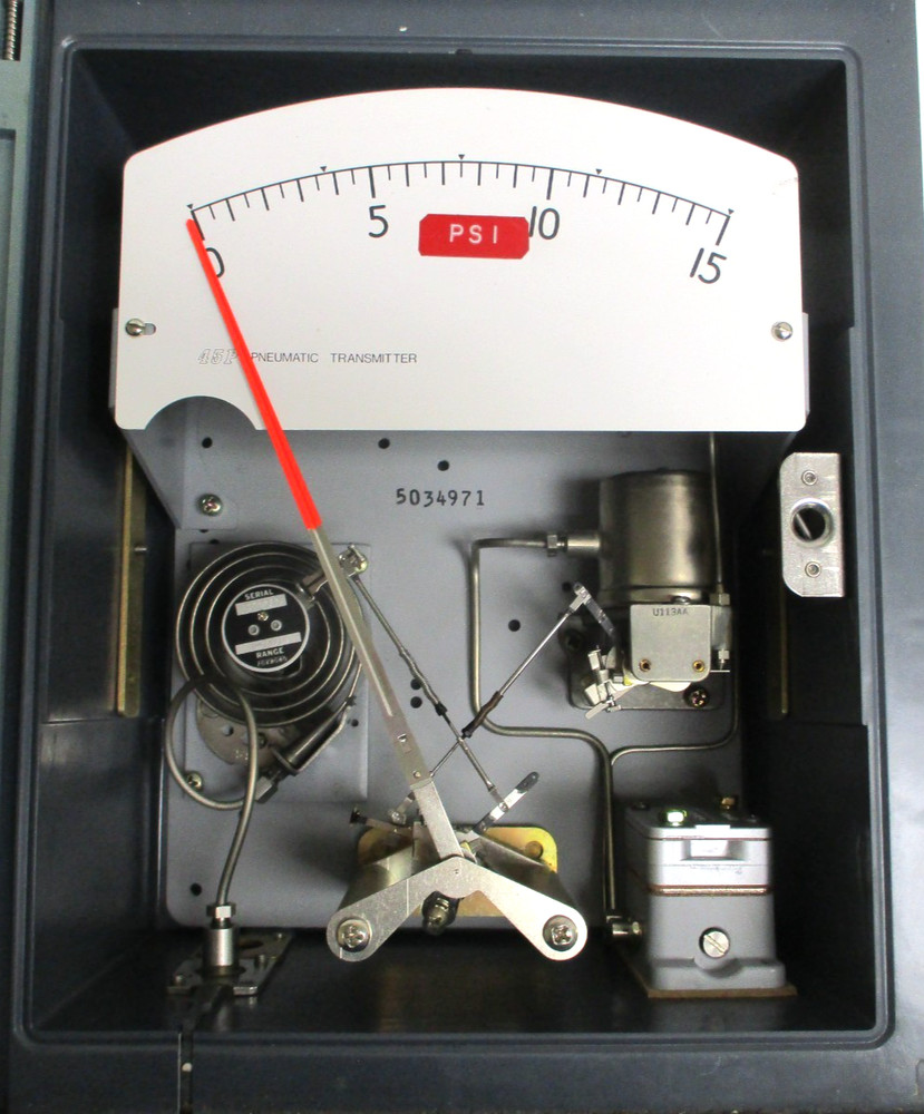 FOXBORO , M-45-P , TRANSMITTER , 0-15 PSI , ELEMENT : 3" DIAPHRAGM , SURPLUS