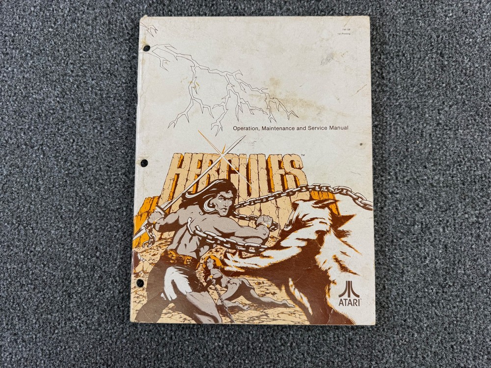 Atari Hercules Pinball Machine Game Manual ORIGINAL