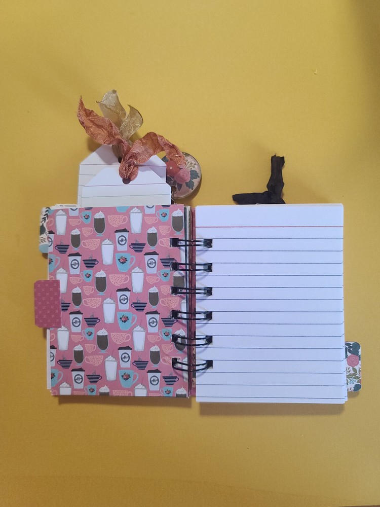 Little cinched journal notebook, handmade