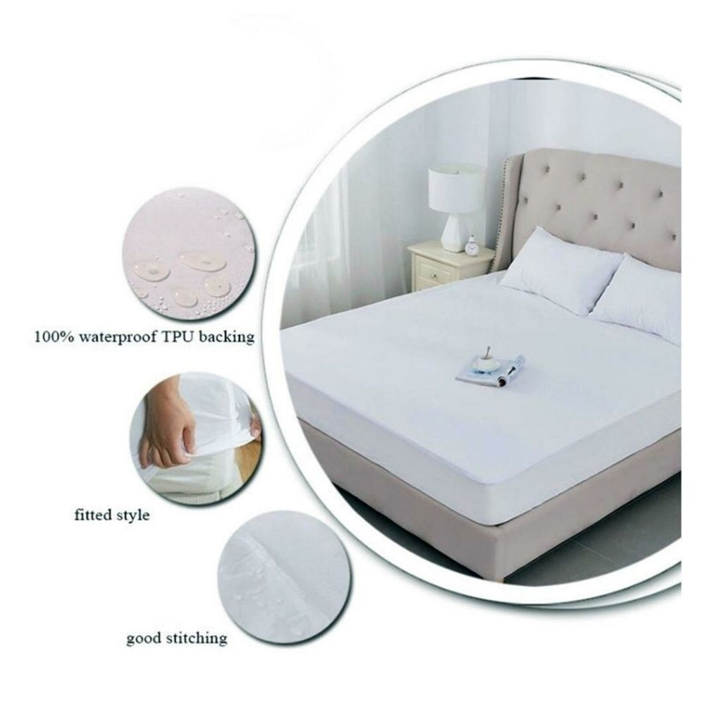 Twin Size Waterproof Bamboo Mattress Protector With Pillowcase Protector Set