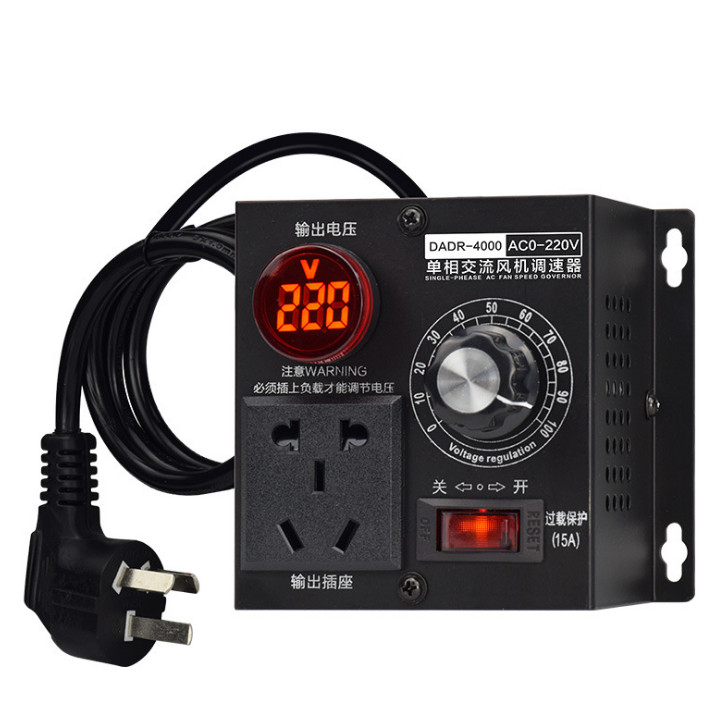 AC 0-220V 4000W Single-phase Motor Speed Governor Voltage Regulator Switch