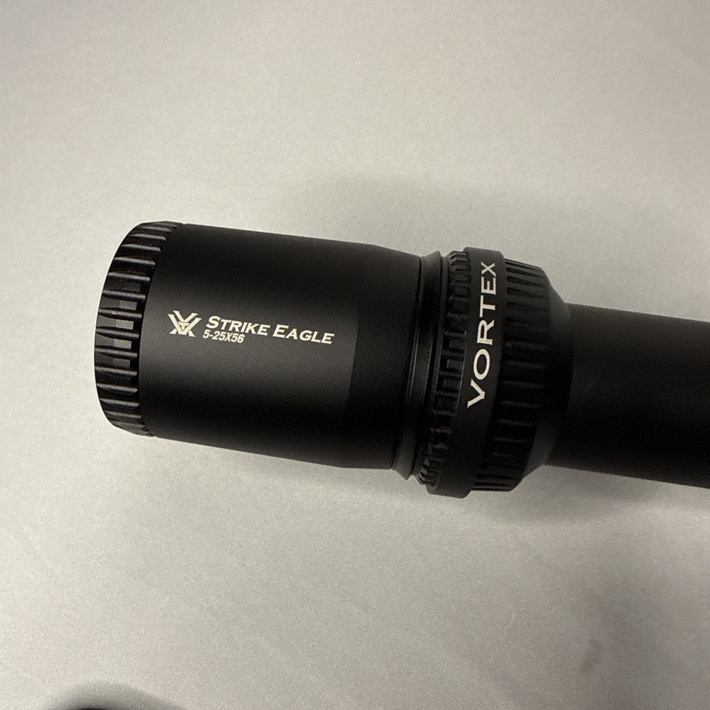 Vortex Strike Eagle 5-25x56 FFP Riflescope with EBR-7C MOA With Scope Rings