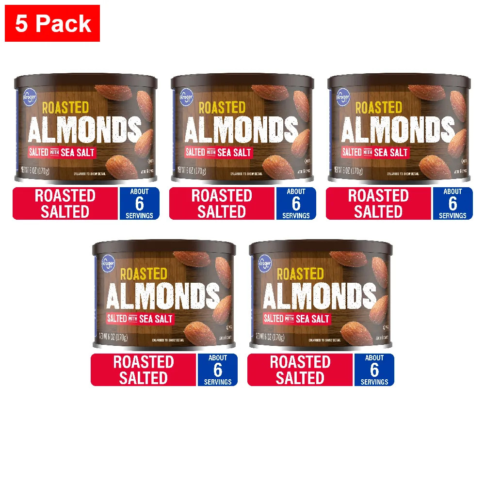 KG Roasted Sea Salted Almonds 6 oz - 5 Pack