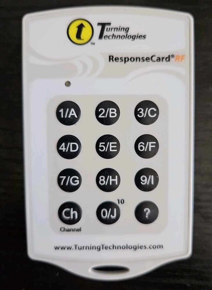 Turning Technologies Response Card Clicker RF RCRF-02 Free Batteries