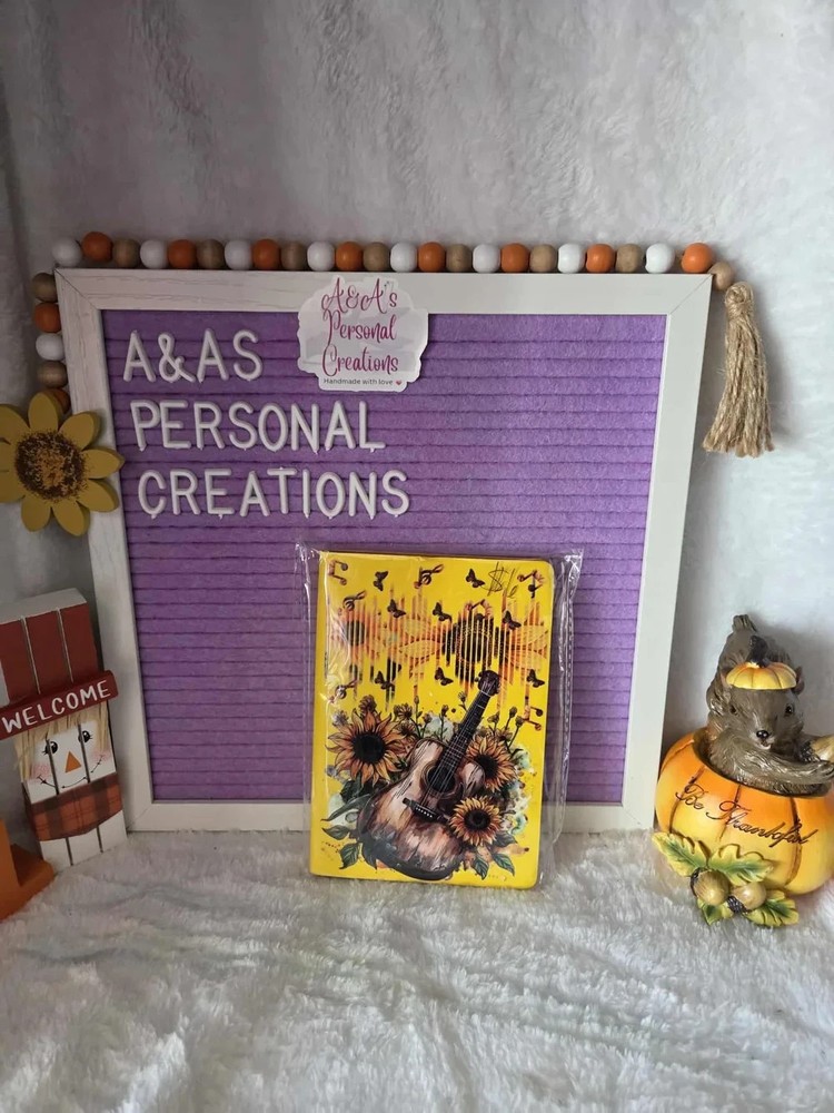 Guitar sunflower notebook