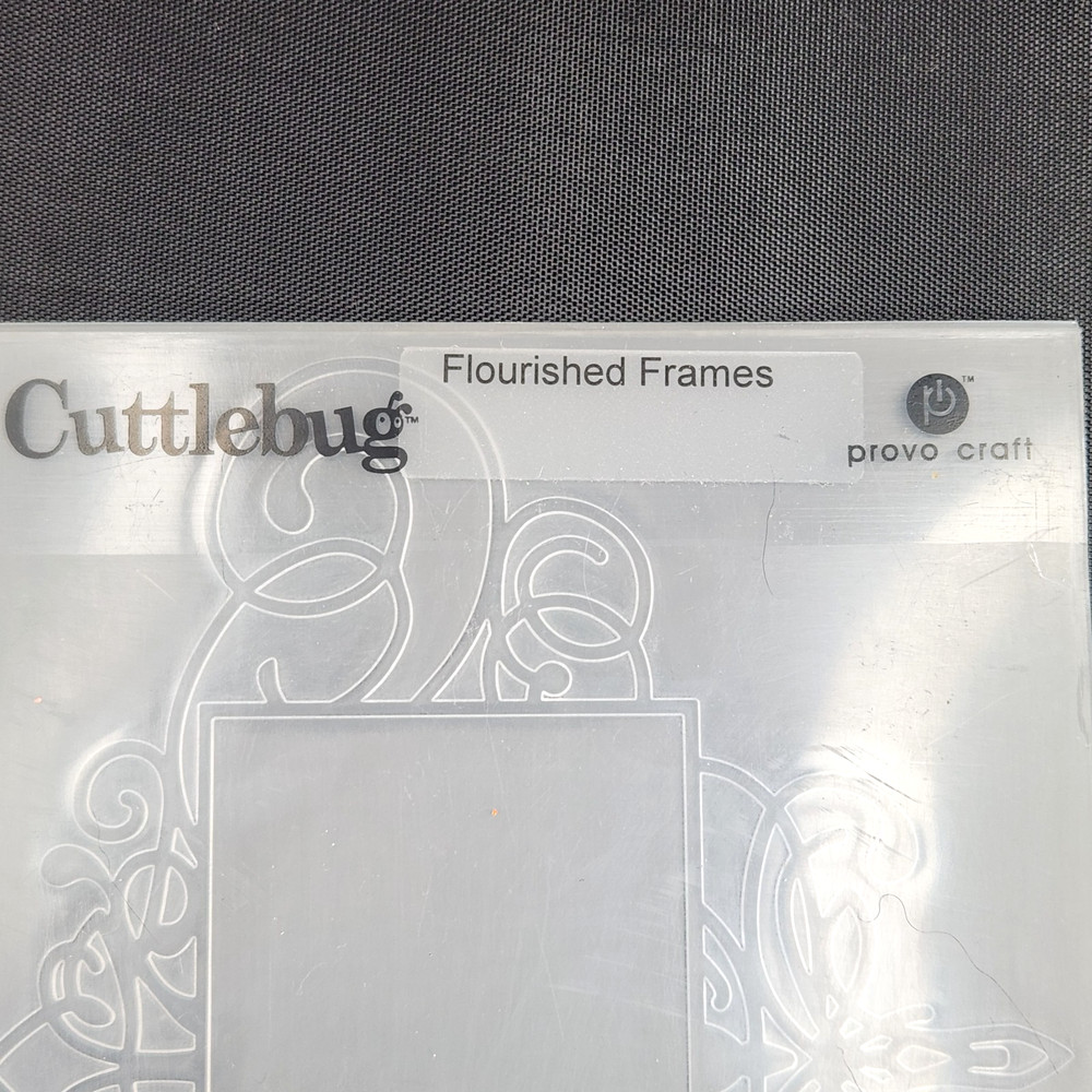 Cuttlebug Flourished Frame Embossing Folder Retired 2012 Gently Used