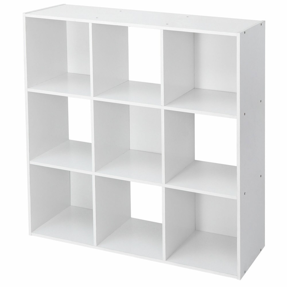 9-Cube Storage Closet Cube Organizer Bookcase Shelving Home Office White