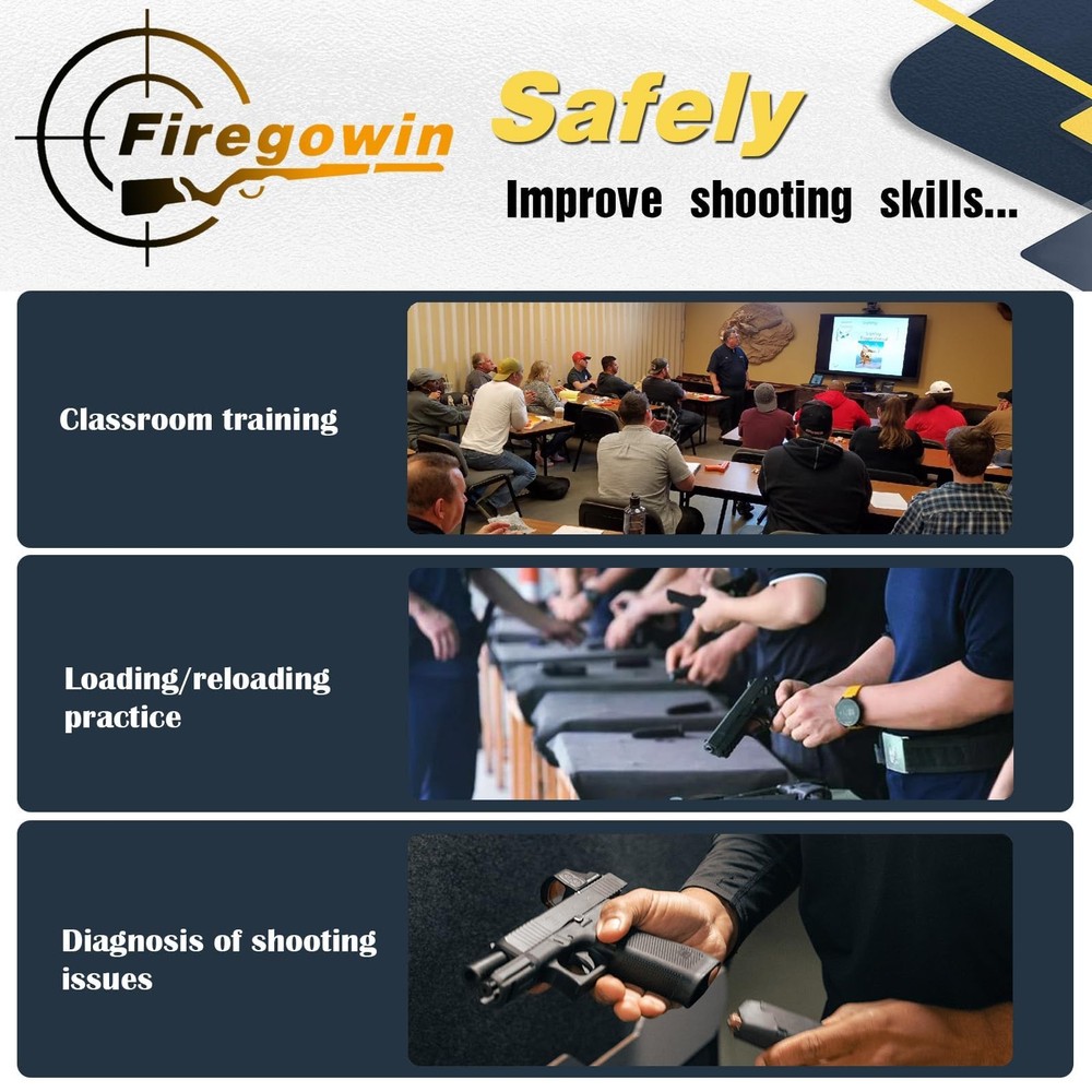 Pro 9mm Dummy Rounds – Training Snap Caps, Reusable Dry Fire Training Round w...