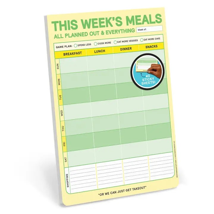 Knock Knock This Week's Meals Notepad