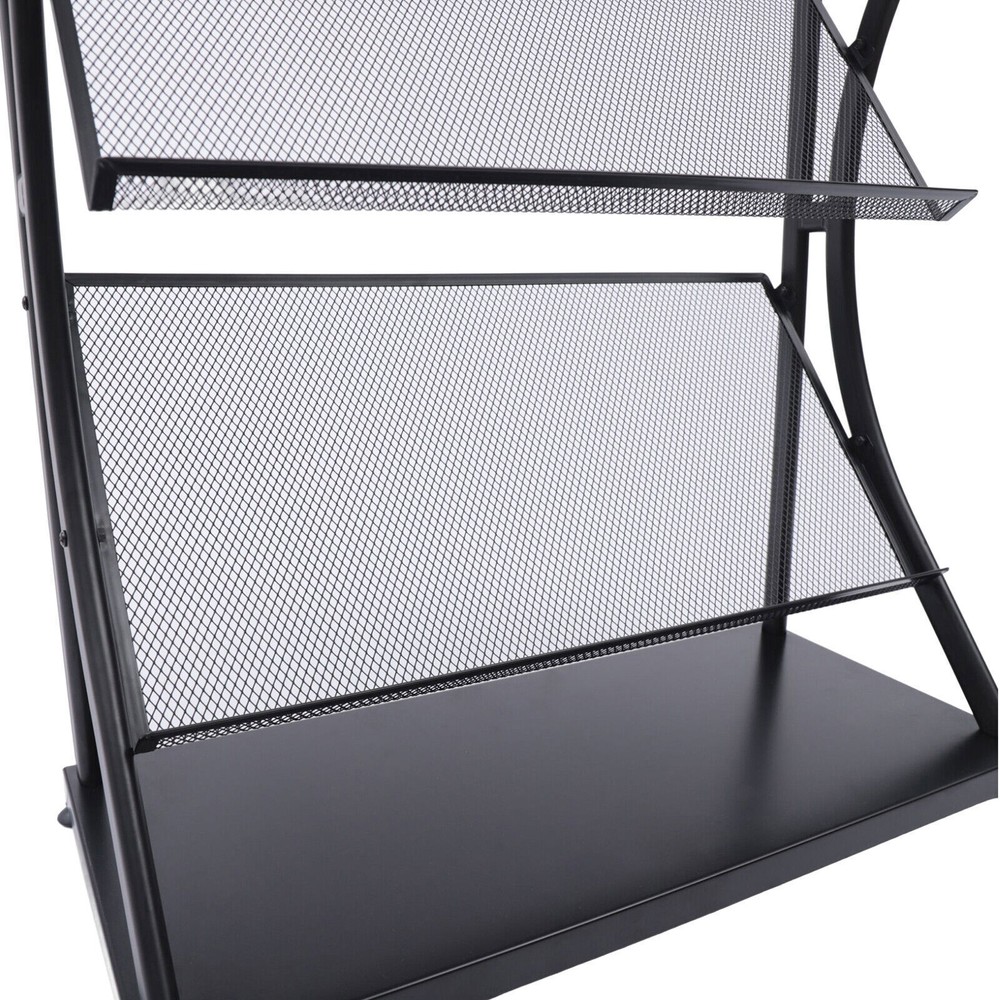 Multilayer Book Shelf Rack Floor Storage Display Rack USspaper Comic Display